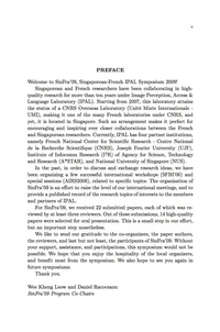 Titelbild: Proceedings Of The Singaporean-french Ipal Symposium 2009 - Sinfra'09 (Cd-rom) 9789814277556
