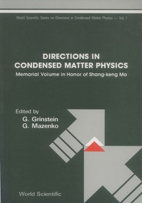 Cover image: DIRECTIONS IN CONDENSED MATTER PHYS (V1) 9789971978426