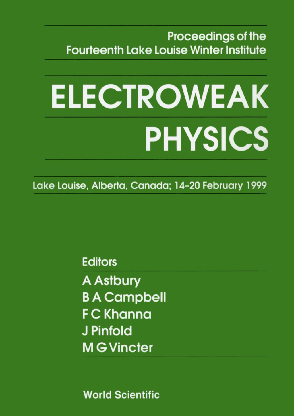 ELECTROWEAK PHYSICS (eBook)