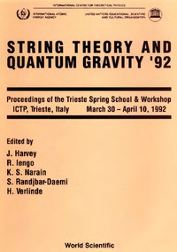 Imagen de portada: String Theory And Quantum Gravity '92 - Proceedings Of The Trieste Spring School And Workshop 9789810213428