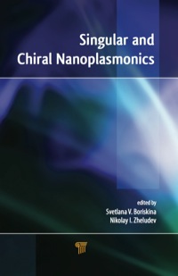 Cover image: Singular and Chiral Nanoplasmonics 1st edition 9789814613170