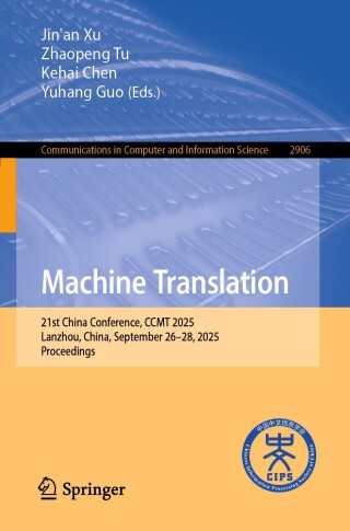 Imagen de portada: Machine Translation 9789819201983