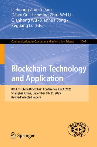 Cover image: Blockchain Technology and Application 9789819229727