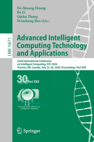 Imagen de portada: Advanced Intelligent Computing Technology and Applications 9789819234974