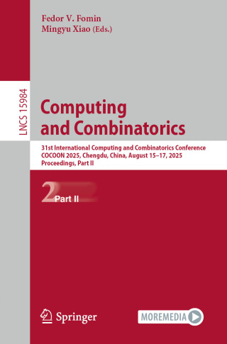 Imagen de portada: Computing and Combinatorics 9789819502172