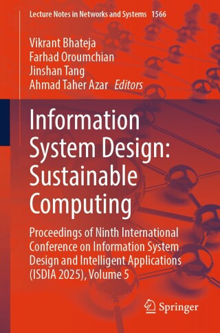Imagen de portada: Information System Design: Sustainable Computing 9789819503773
