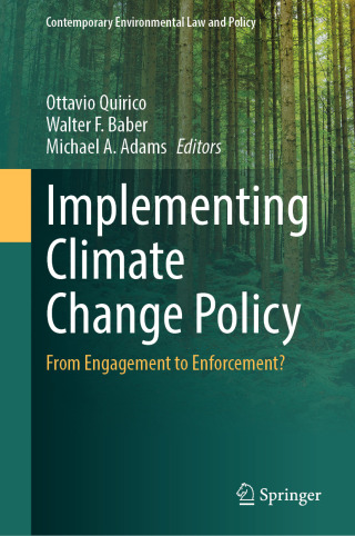 Cover image: Implementing Climate Change Policy 9789819506064