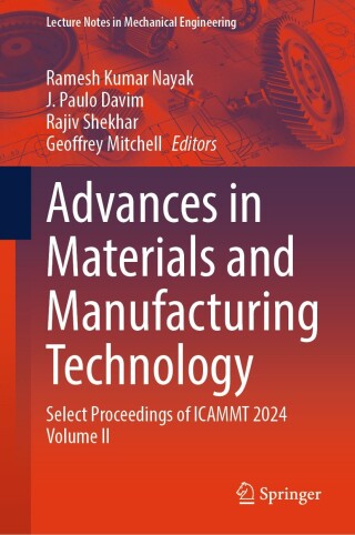 Imagen de portada: Advances in Materials and Manufacturing Technology 9789819528271