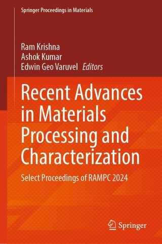 Imagen de portada: Recent Advances in Materials Processing and Characterization 9789819530892