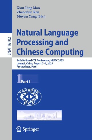 Imagen de portada: Natural Language Processing and Chinese Computing 9789819533428