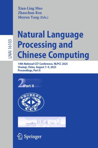 Imagen de portada: Natural Language Processing and Chinese Computing 9789819533459