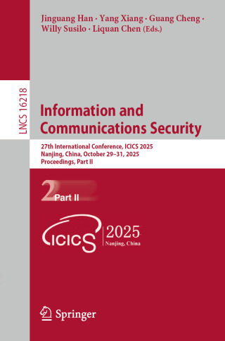 Cover image: Information and Communications Security 9789819535422