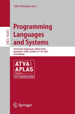 Cover image: Programming Languages and Systems 9789819535842