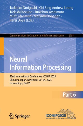Imagen de portada: Neural Information Processing 9789819541089