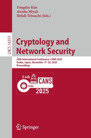 Imagen de portada: Cryptology and Network Security 9789819544332
