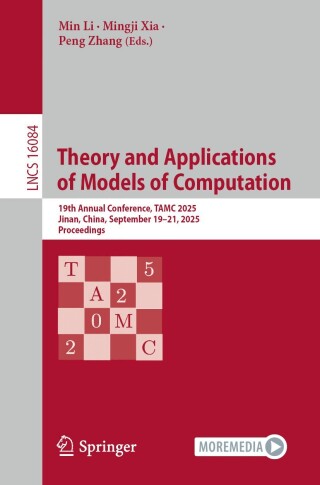 Cover image: Theory and Applications of Models of Computation 9789819548385