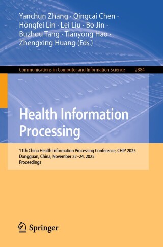 Imagen de portada: Health Information Processing 9789819572984