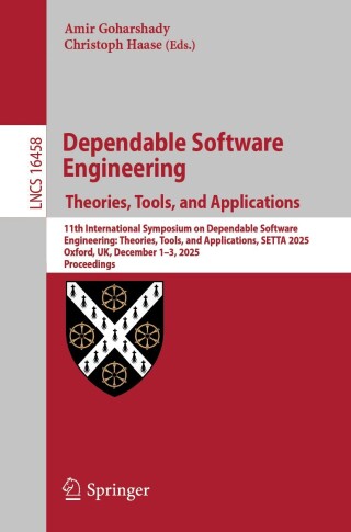 Imagen de portada: Dependable Software Engineering. Theories, Tools, and Applications 9789819578252