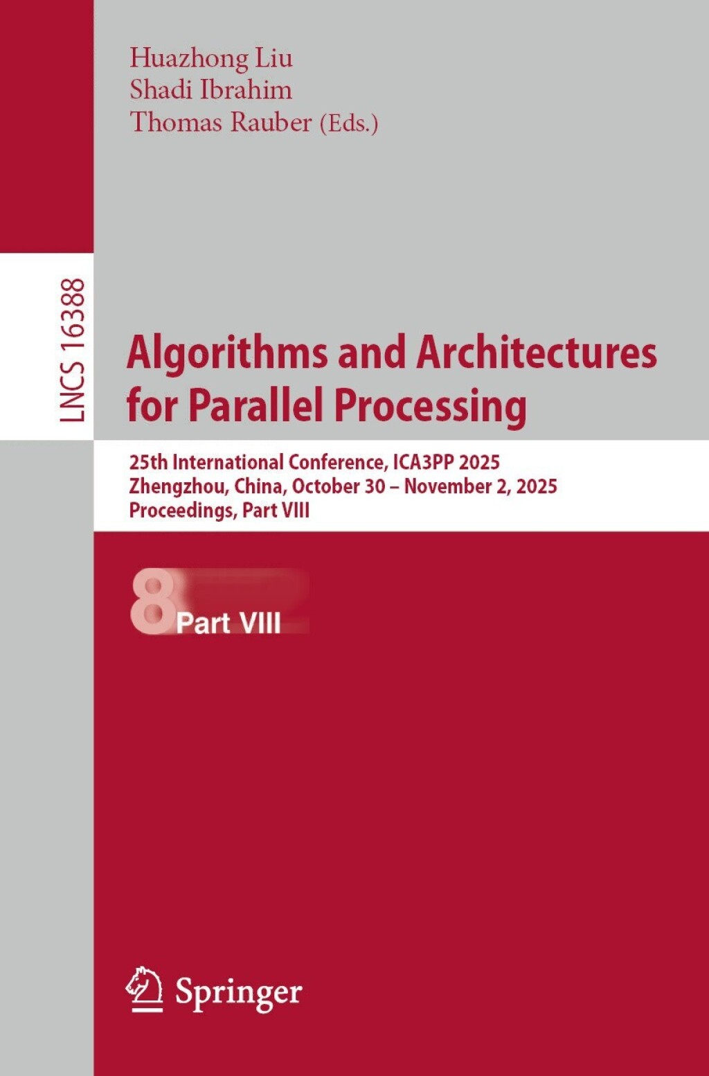 Algorithms and Architectures for Parallel Processing (eBook)