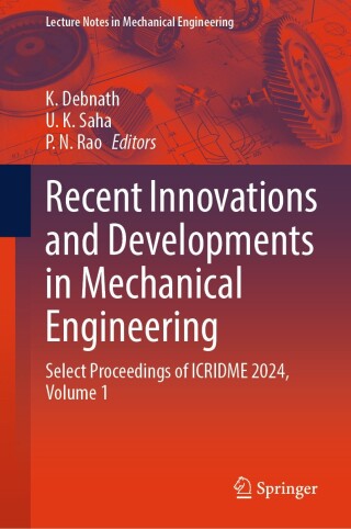 Imagen de portada: Recent Innovations and Developments in Mechanical Engineering 9789819593170