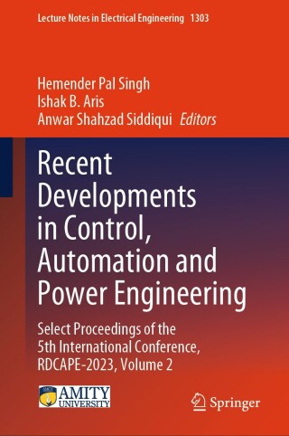 Imagen de portada: Recent Developments in Control, Automation and Power Engineering 9789819600465