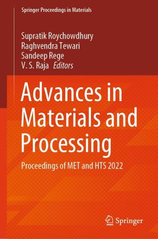 Imagen de portada: Advances in Materials and Processing 9789819600809