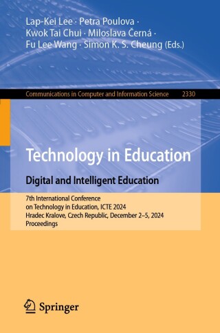 Imagen de portada: Technology in Education. Digital and Intelligent Education 9789819602049