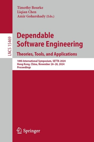 Imagen de portada: Dependable Software Engineering. Theories, Tools, and Applications 9789819606016