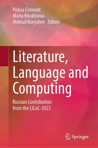 Imagen de portada: Literature, Language and Computing 9789819609895