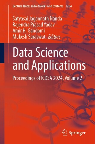 Imagen de portada: Data Science and Applications 9789819621781