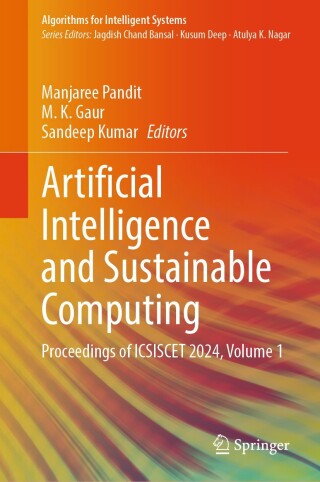 Cover image: Artificial Intelligence and Sustainable Computing 9789819633326