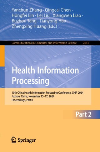 Imagen de portada: Health Information Processing 9789819637515