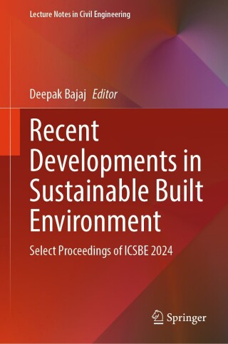 Imagen de portada: Recent Developments in Sustainable Built Environment 9789819663316