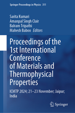 Cover image: Proceedings of the 1st International Conference on Materials and Thermophysical Properties 9789819667949