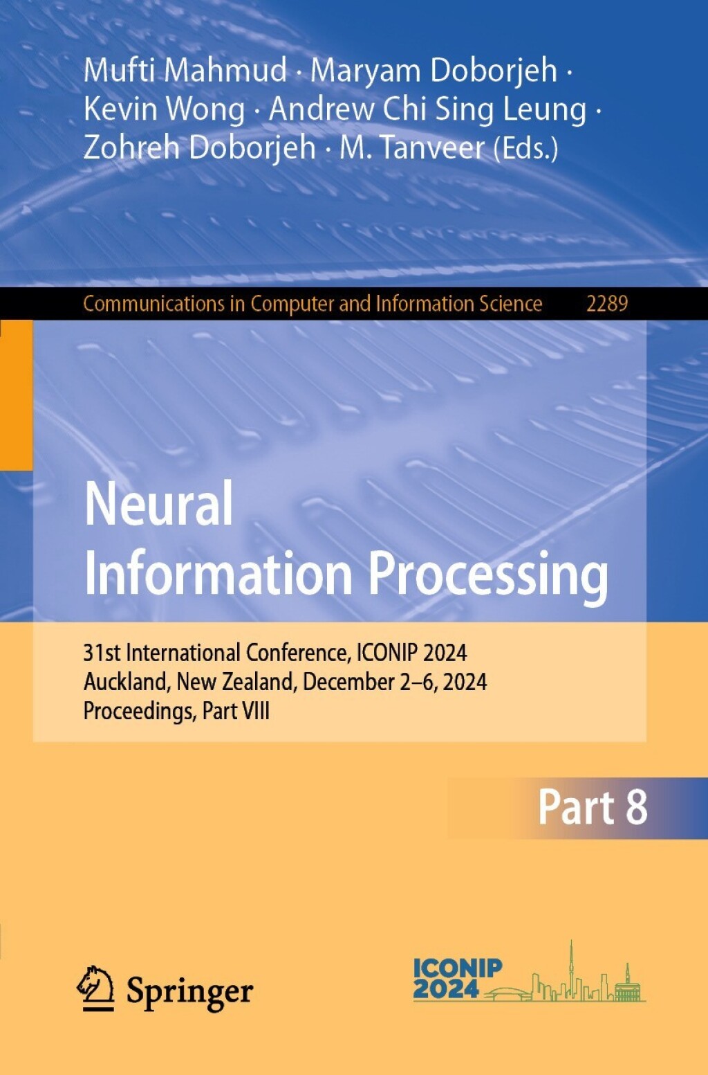 Neural Information Processing 31st International Conference, ICONIP 2024, Auckland, New Zealand, December 2–6, 2024, Proceedings, Part VIII