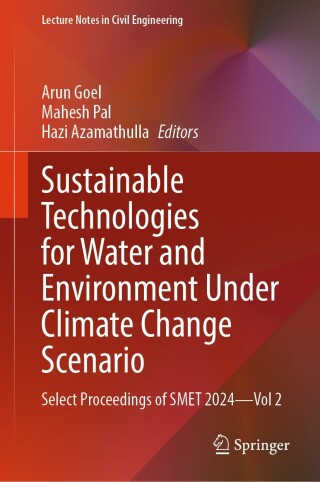 صورة الغلاف: Sustainable Technologies for Water and Environment Under Climate Change Scenario 9789819698400