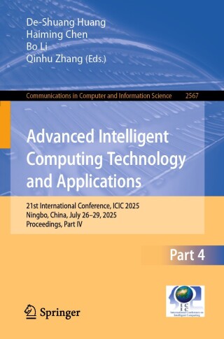 Imagen de portada: Advanced Intelligent Computing Technology and Applications 9789819699513