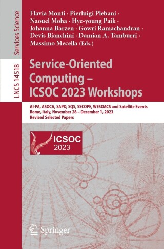 Imagen de portada: Service-Oriented Computing – ICSOC 2023 Workshops 9789819709885