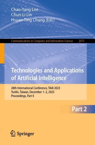 Cover image: Technologies and Applications of Artificial Intelligence 9789819717132
