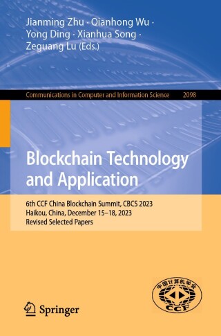Cover image: Blockchain Technology and Application 9789819732029