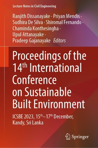 Cover image: Proceedings of the 14th International Conference on Sustainable Built Environment 9789819737369