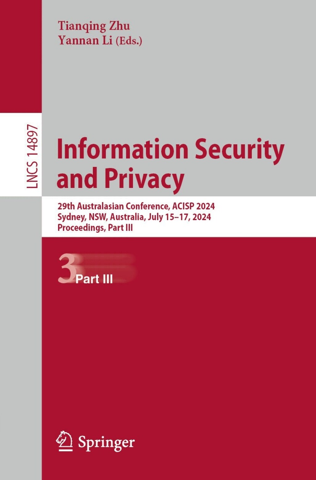 ISBN 9789819751006 product image for Information Security and Privacy (eBook Rental) | upcitemdb.com
