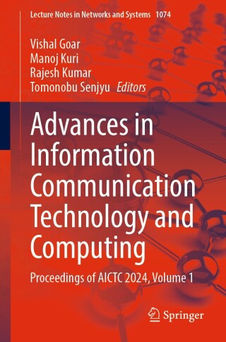 Cover image: Advances in Information Communication Technology and Computing 9789819761029