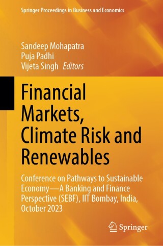 Cover image: Financial Markets, Climate Risk and Renewables 9789819766864