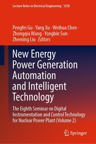 Cover image: New Energy Power Generation Automation and Intelligent Technology 9789819770540