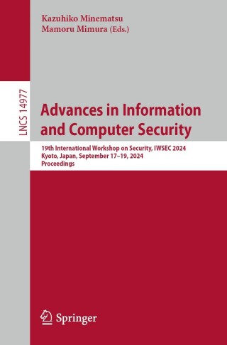 Imagen de portada: Advances in Information and Computer Security 9789819777365