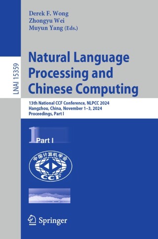 Imagen de portada: Natural Language Processing and Chinese Computing 9789819794300