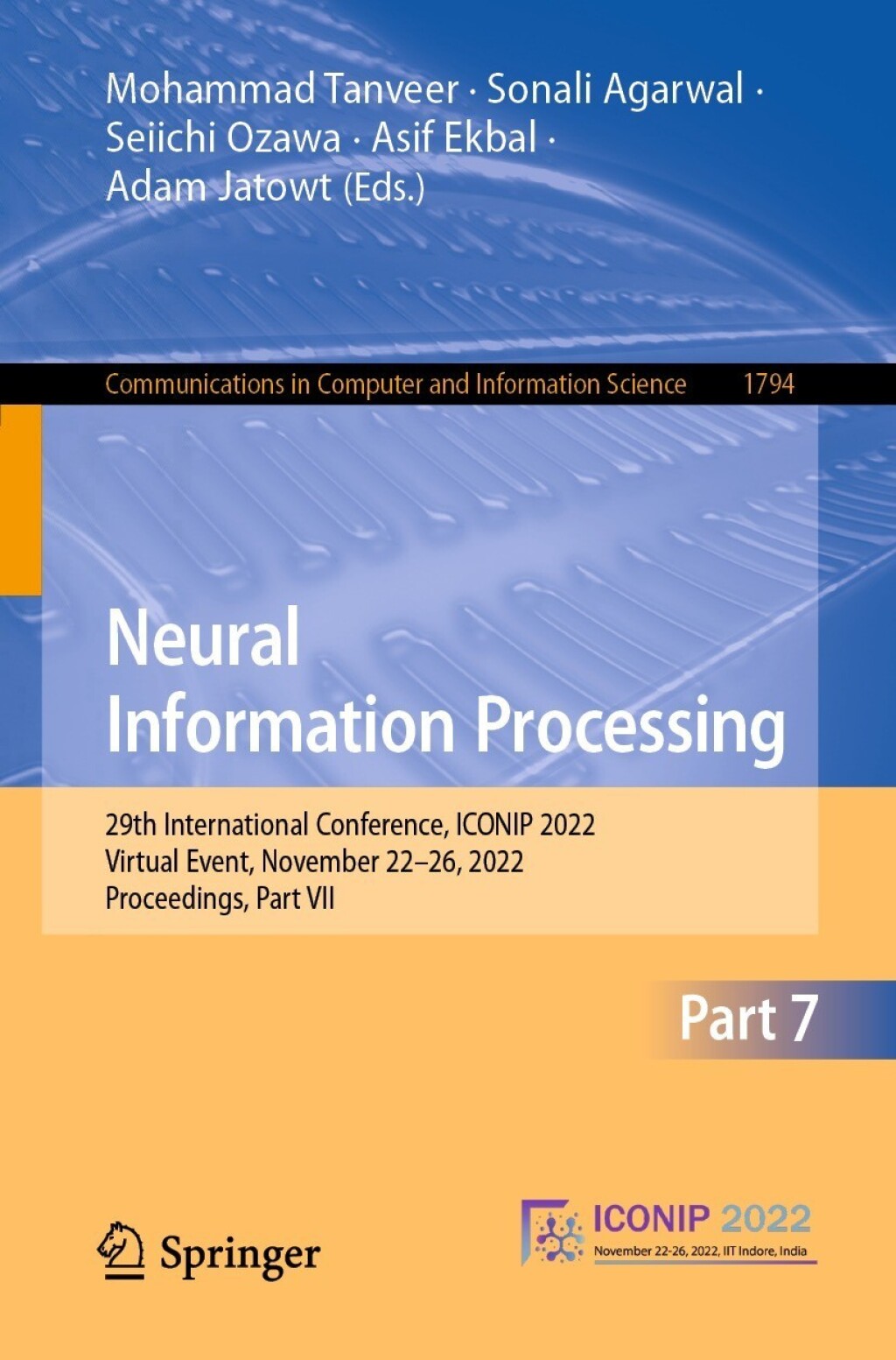 Neural Information Processing 29th International Conference, ICONIP 2022, Virtual Event, November 22–26, 2022, Proceedings, Part VII