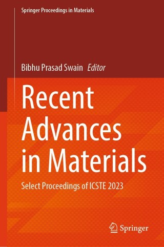 Imagen de portada: Recent Advances in Materials 9789819938438
