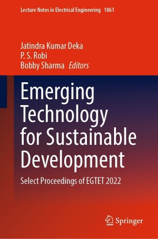 Imagen de portada: Emerging Technology for Sustainable Development 9789819943616